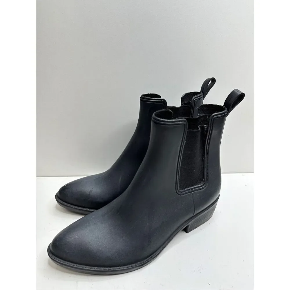 Jeffrey Campbell Boots Women 6 Havana Matte Black Waterproof Pointed Toe Booties